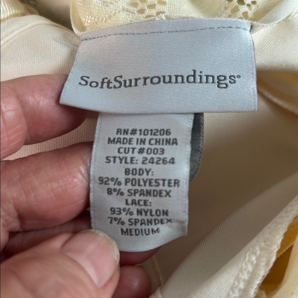 NWT Soft Surroundings Slip Ivory Lace Nightgown Long Chemise Maxi Dress Medium - Picture 13 of 16